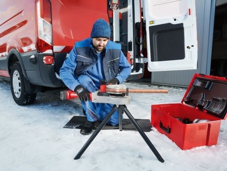 Аккумуляторный трубогиб ROBEND 4000 E, применение